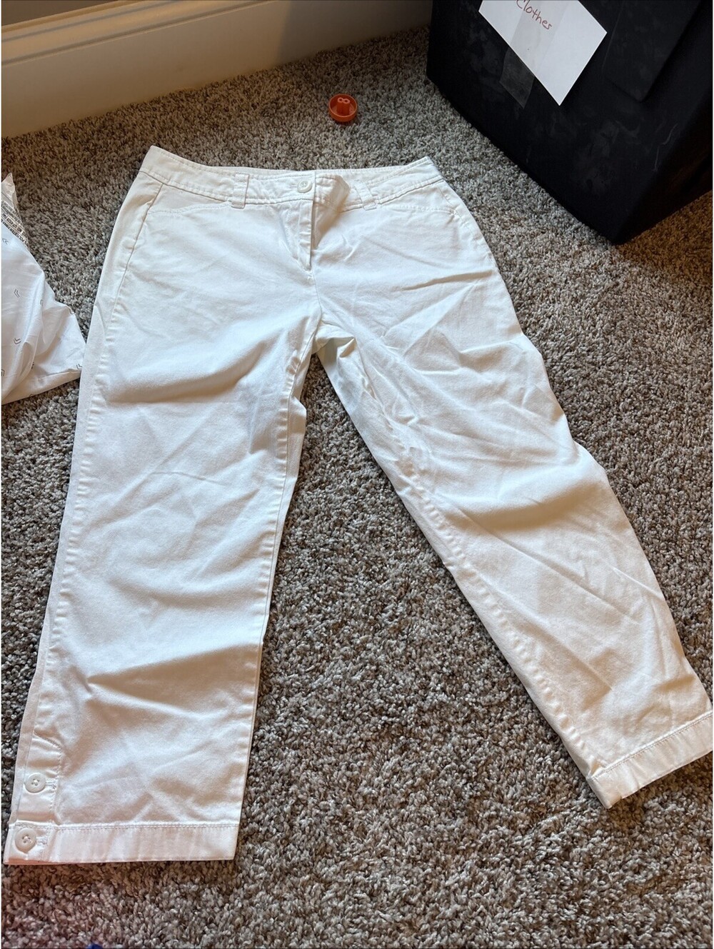 Loft Ann Taylor Women's Original Crop Size 4 White Capri Pants